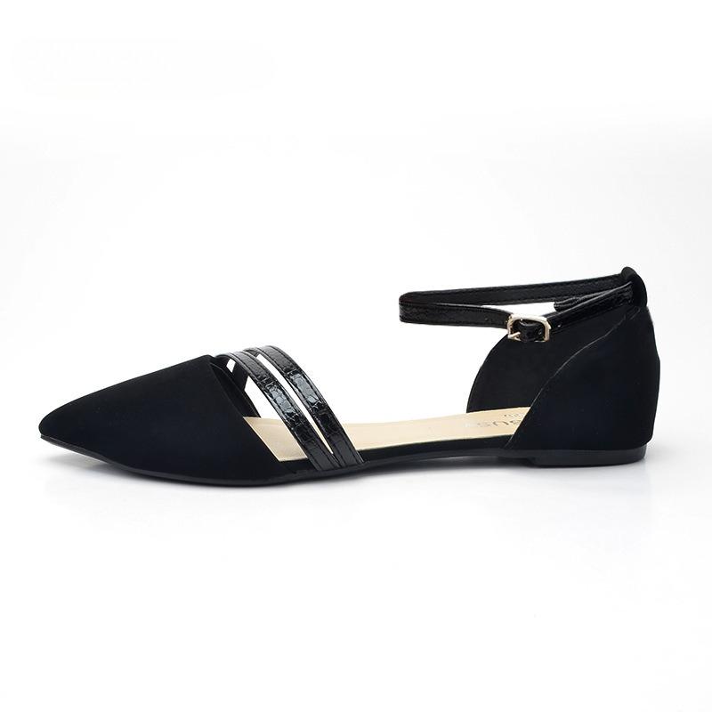 2025 Summer New Fashionable Women's Elegant Single Shoe Buckle Sexy Pointed Point Comfortable Soft Bottom Women's Sandals