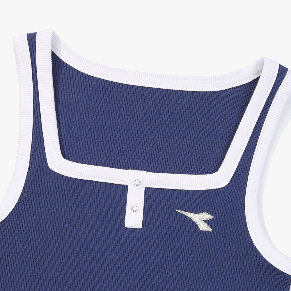 diadora Crosscoat Square Neck Sleeveless Blue
