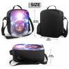 Cat Astronaut Insulated Lunch Box for Girls Boys Leakproof Portable Lunch Bag with Adjustable Shoulder Strap Reusable Cooler Bag