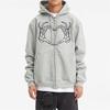 Hooded sweater in stock, zipper sweater autumn and winter European and American butterfly sweater gothic sports hooded jacket