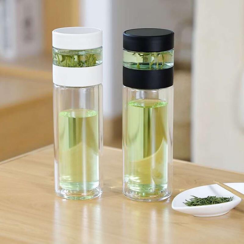 OLOEY Portable Tea Infuser Glass Bottle