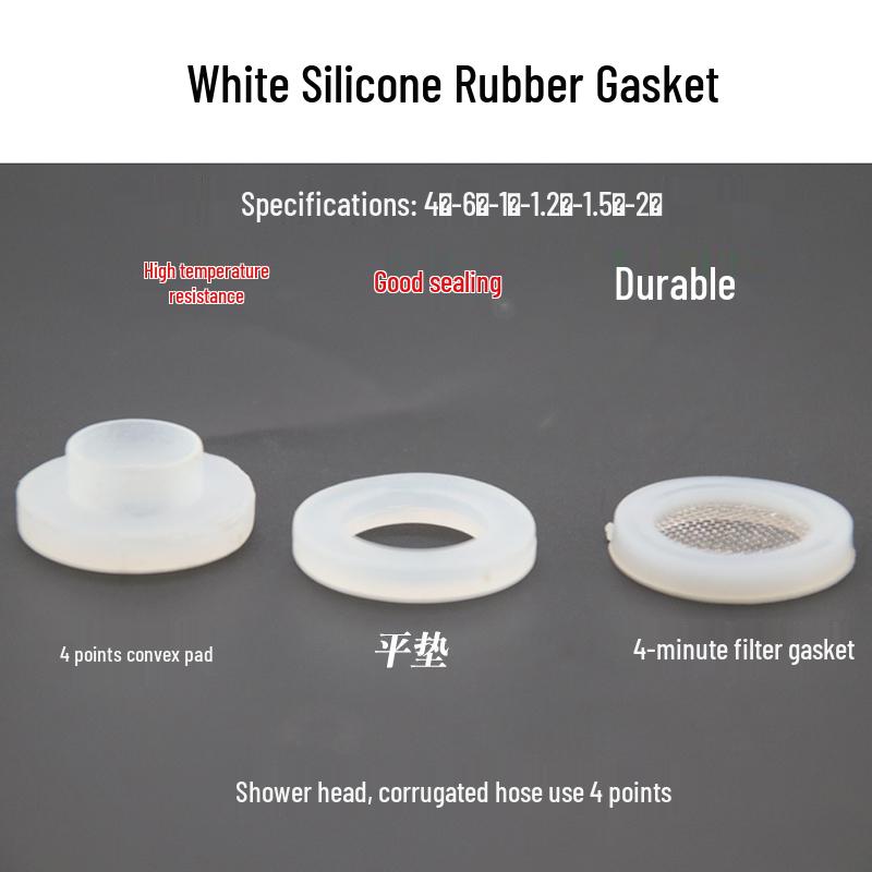 Silicone Rubber Washer for Shower Head 4-Inch Hose Seal Filter