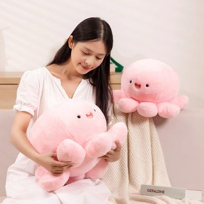 Girl's Heart Pink Octopus Throw Pillow Plush Toy Doll Octopus Doll Children's Company Soothing Doll