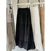 White skirt women's summer new high waist and thin a word medium and long spring and autumn fluffy group ballet cake skirt