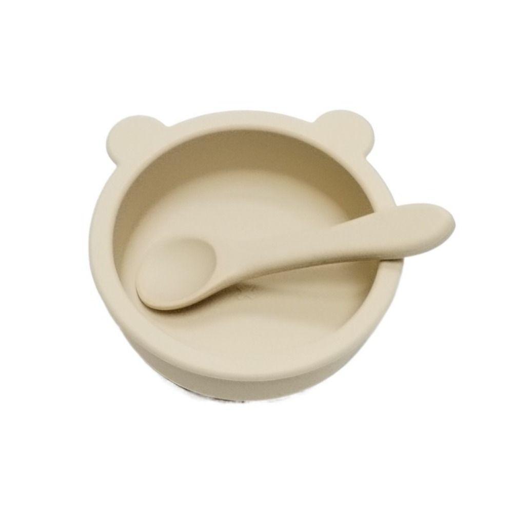Flexible Feeding Tableware Waterproof Feeding Bowl Set Unbreakable Baby Bowls with Spoon  Toddlers