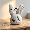 Dark Style Rabbit Plush Keychain Cute Rabbit Toy Stylish Keyrings Pendant Accessory For Bag Keys And Home Decors