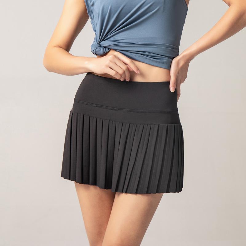 GMXIA Culottes plisate de vară Sport Alergare Fete Pantaloni scurți Fustă falsă două piese Fustă sport pentru tenis
