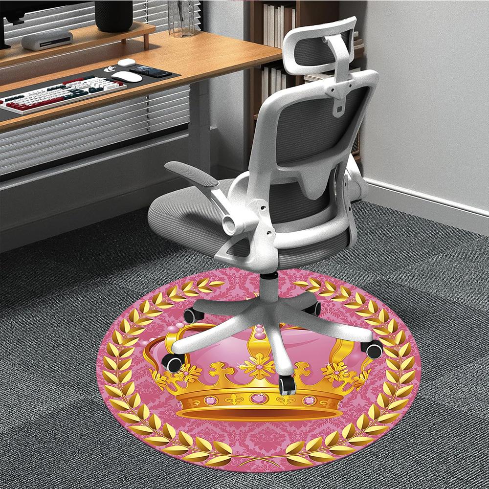 

1pc Crown, Royal Chair Carpet for Office - Durable, Ideal for Chair Mats, Stylish & Functional Decorative Rug yy260130056 80cm by 80cm
