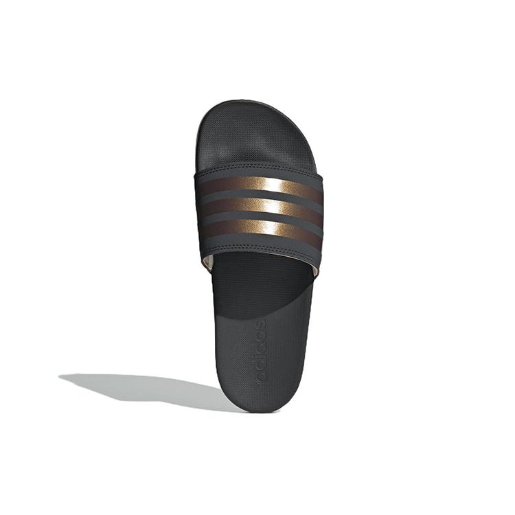 New Adilette Women's Adidas Comfort Slides 'Stripes Shimmer Copper Metallic' Women's F97200