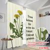 2pcs 2D Flat Printing Scene Curtain Trust No Place Weed Grows Polyester Without Electricity Festive Holiday Perfect for Holiday