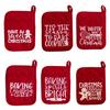 Christmas Oven Mitt with Storage Pocket Heat-Resistant Pot Holder