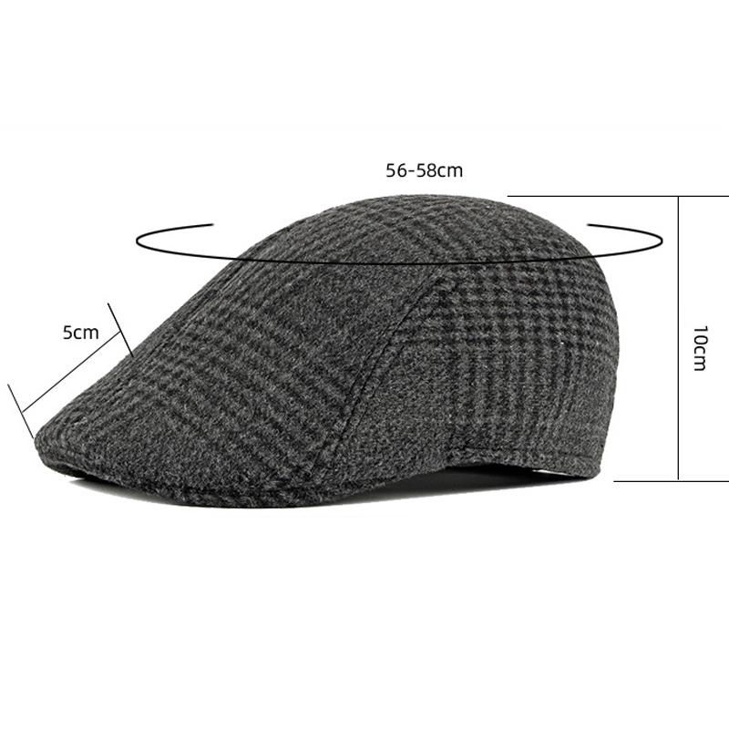Autumn Winter Thick Newsboy Caps Men Classic Herringbon Beret Flat Caps Vintage Beret Gatsby Painters Hats Driver Ivy Hat Boina