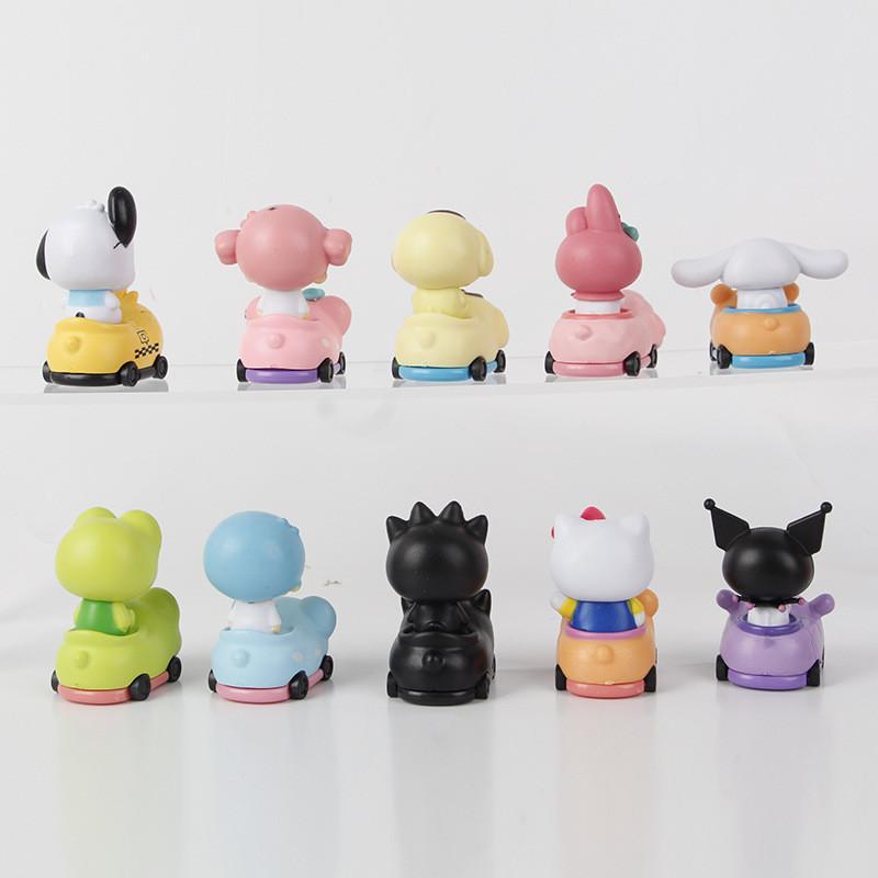 Adorable Sanrio Kuromi Pull Along Toy Car Collection Pvc Blind Box Figures