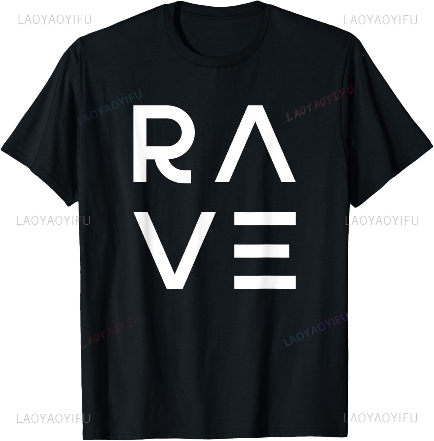 

Rave Party Outfit EDM DJ Trance Techno Music T-Shirt Custom Printed Graphic T Shirts Customizable Vintage T Shirt Ropa Hombre XL