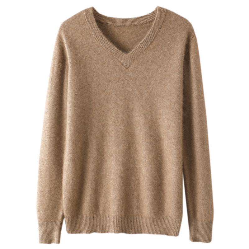 Men's Luxury Cashmere Knit V-Neck Sweater - Autumn/Winter Collection