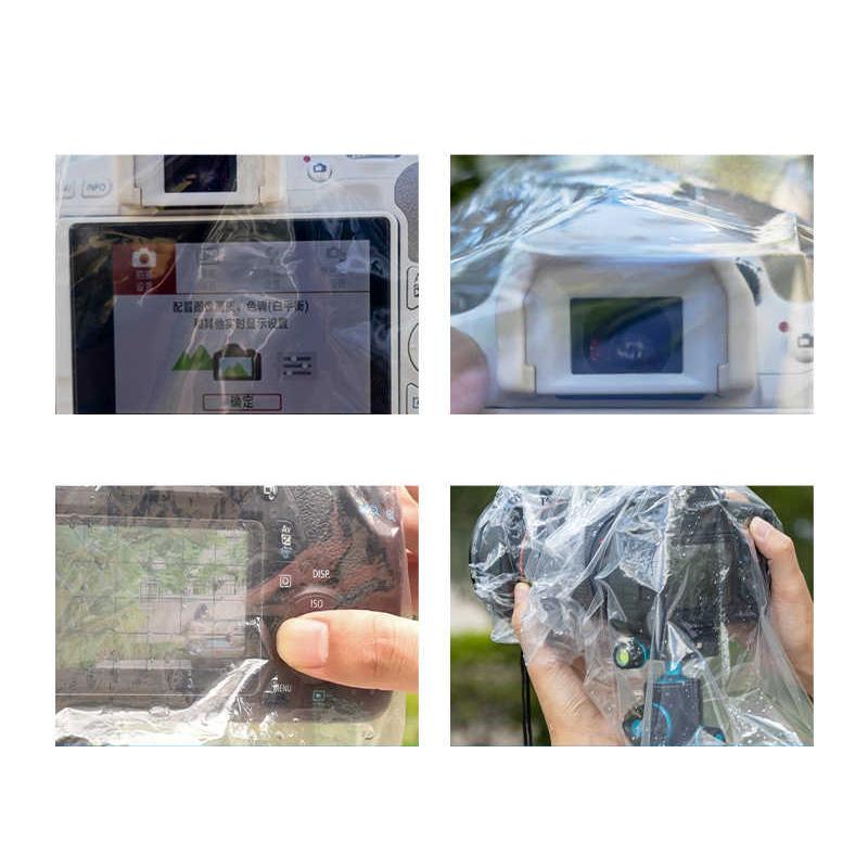 2 Stück Wasserdichter Regenmantel Kamera Regenschutz Hülle Tasche Schutz für Ri-5/Ri-6/Ri-S/Ri-Sf/Ri-St1 Kamera Regenfeste Zubehörteile