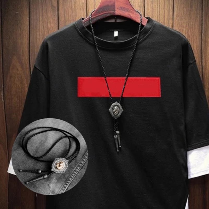 Adjustable Bolo Tie Popular Western Cowboy Teens Men Women Dance Necktie Punk Shirt Alloy Horse Head Buckle Pendant
