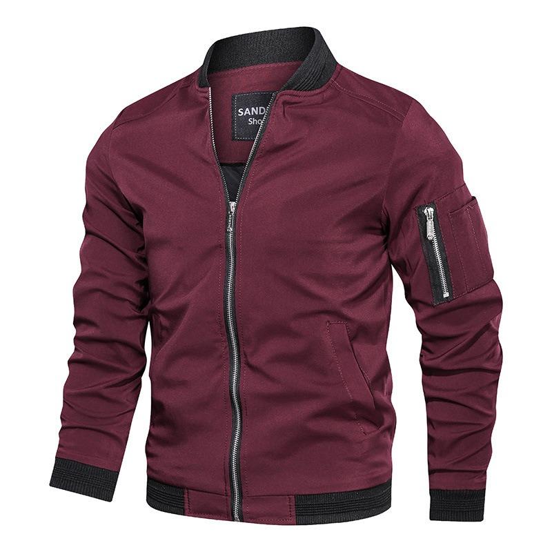 Men S Baseball Jacket Korean Style Casual Fit For Autumn