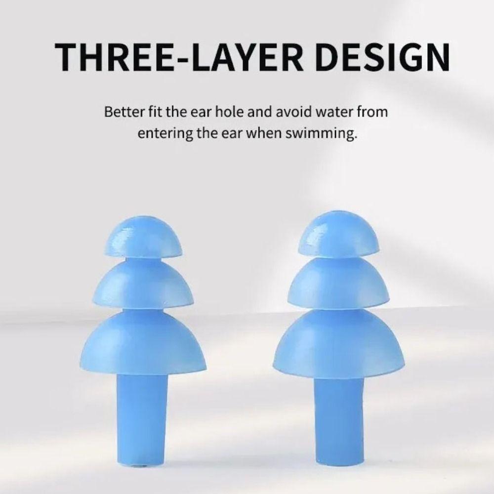 Silicone Swimming Earplug Nose Clip Soft Nose Protector Clip Silicone Noise Earplug Children