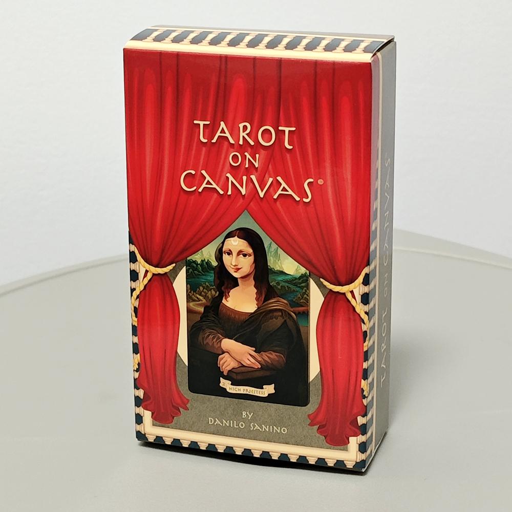 10.3*6cm Tarot On Canvas - A Stroll Through A Virtual Museum, 78 Pcs Tarot Cards Based On Rider Waite System