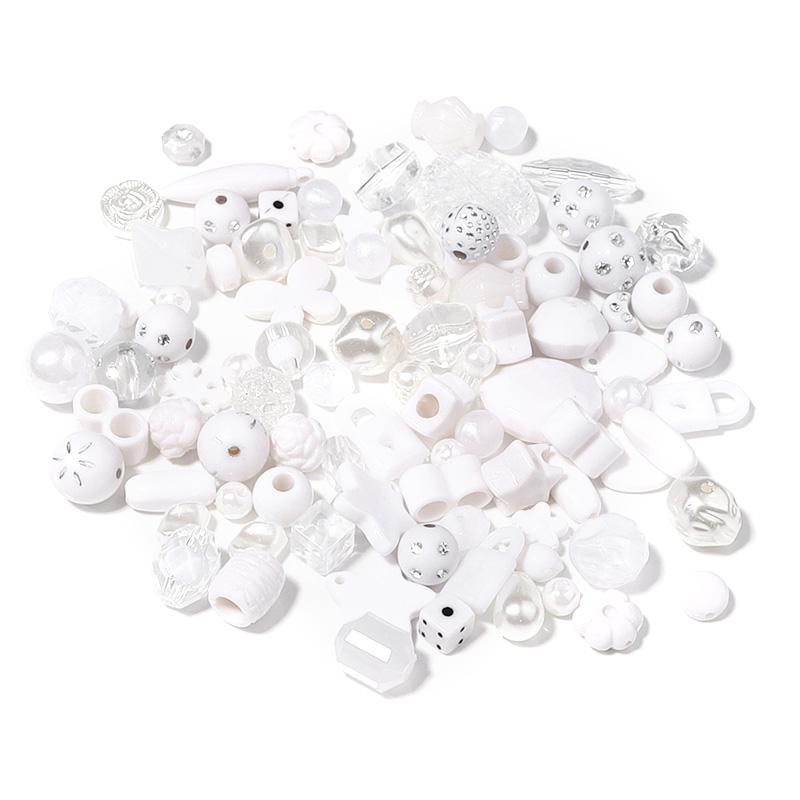 50g/bag Candy Color Mixing Style Acrylic Beads for Jewelry Making DIY Handmade Bracelets Necklace Phone Key Chain Accessories