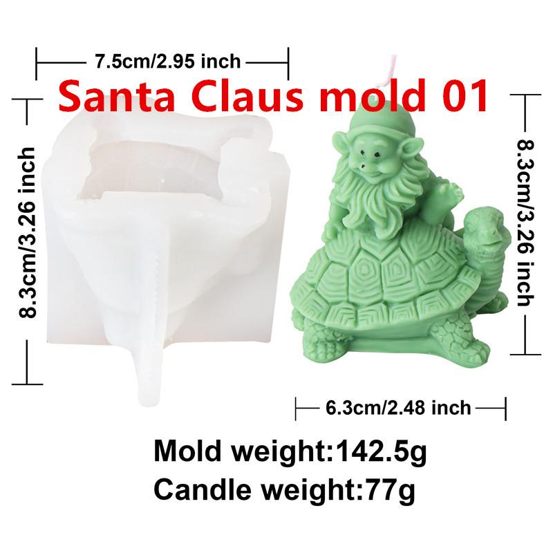 3D Santa Claus Snowman Silicone Candle Mold DIY Creative Christmas Decoration Handmade Home Decoration  Crafts