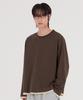 GLW [Unisex] Double Layered Long Sleeve Tee Brown