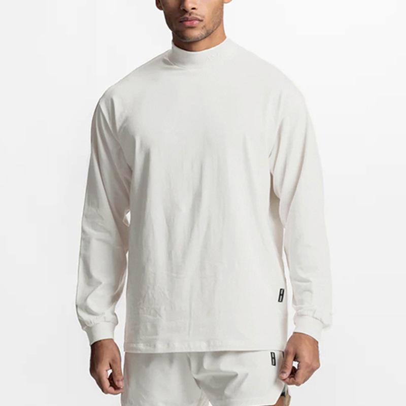Men's Youth Plus Size High Neck Sweatshirt - Long Sleeve Casual Jacket for Spring & Autumn