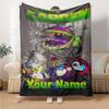 Plants Vs. Zombies Customize Text Blanket Throw Personalized Blanket Soft Cozy Throw For Living Room Bedding Home Decor Sofa Four Seasons Universal