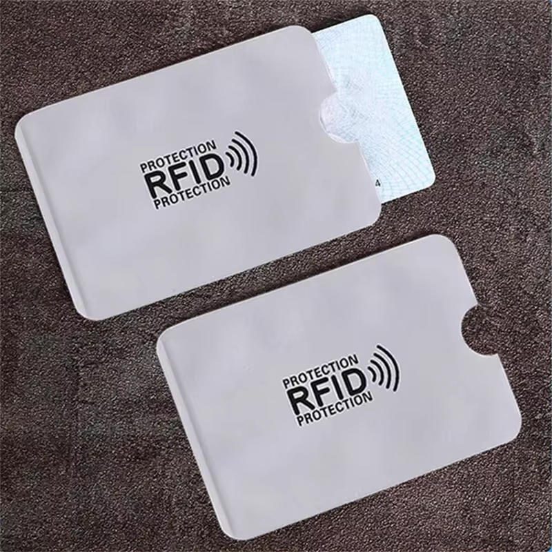 15-piece RFID shielding card cover - anti-theft, NFC shielding ID and credit card protection cover, with geometric design