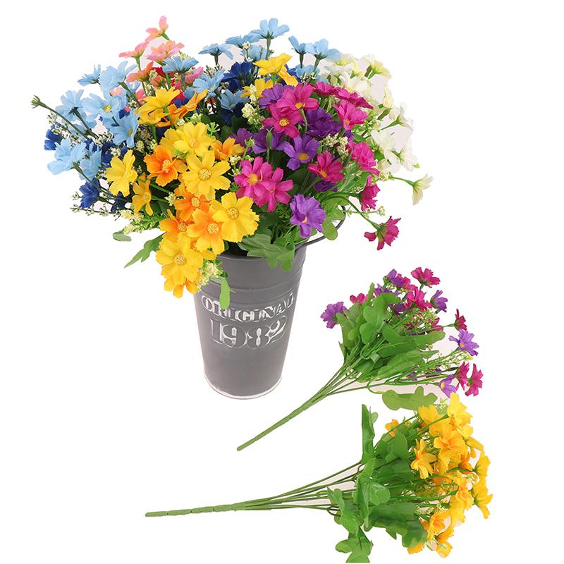 1 Bouquet 7 Branch 28 Head Daisy Artificial Flower Wedding Holding Flowers Decor