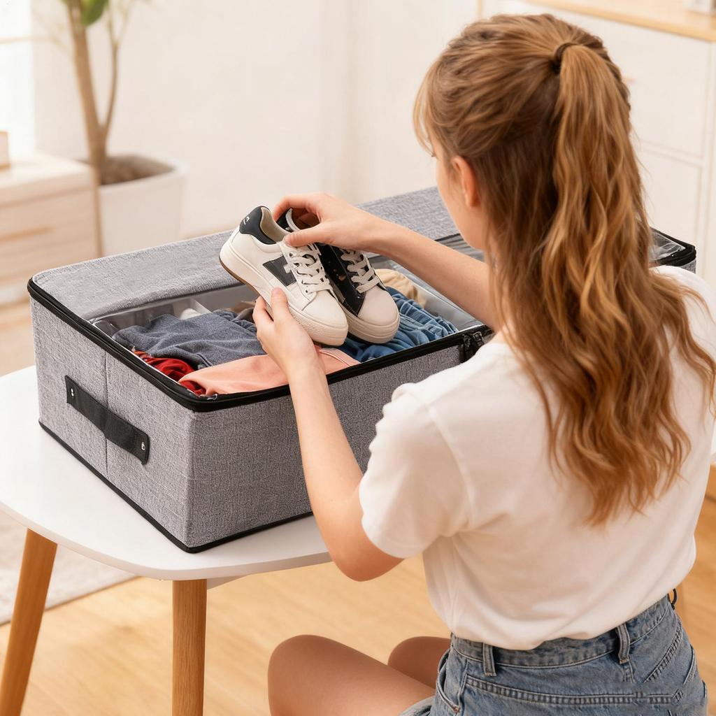 Under The Bed Storage Large Adjustable Compartment Under The Bed Storage Bins For Closet Bedroom Living Room Home Apartment