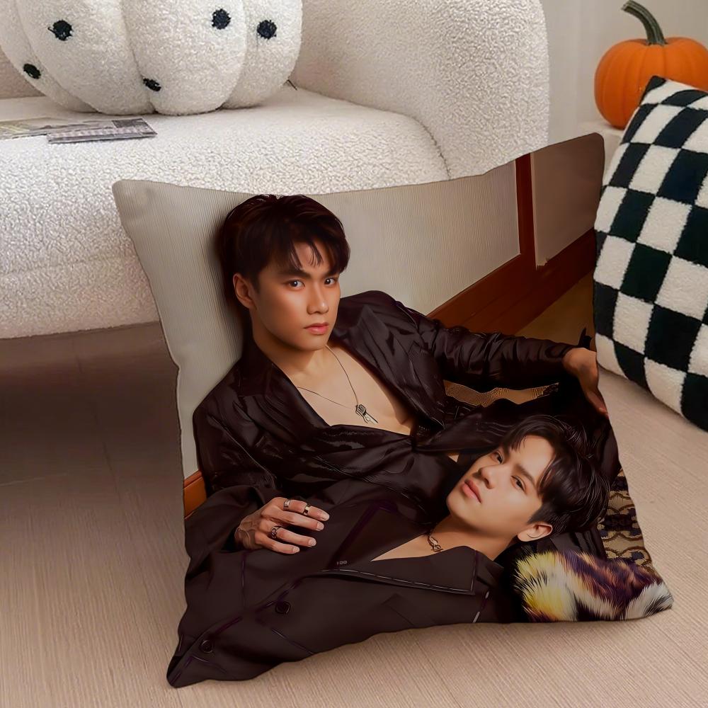 Thai TV drama BBad Buddy Series Cushion Cover Throw Pillow Cover Hidden Button Durable Polyester Chair Cushion