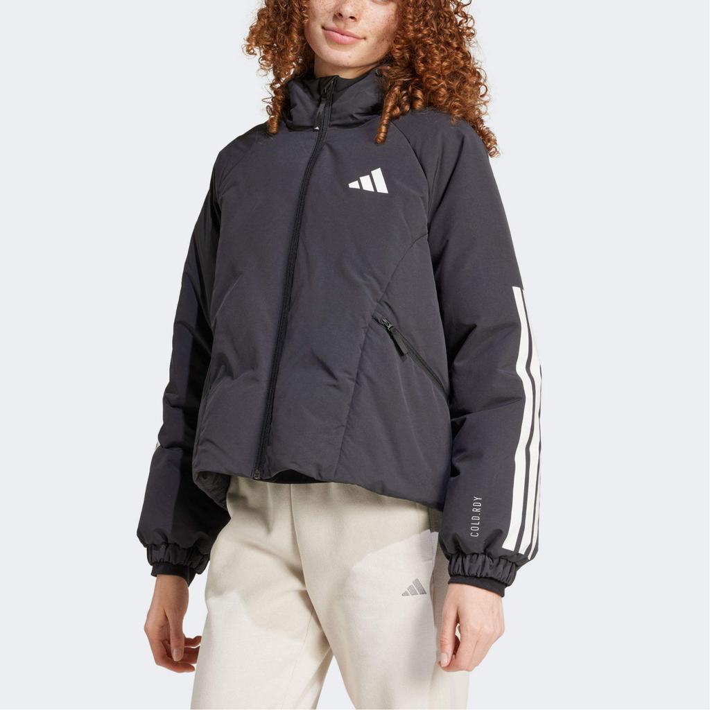 Adidas Logo Módní Trend Pohodlná Teplá Péřová Bunda Dámská Svrchní Oblečení Černá JG3866