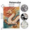 5D Pearl Kit Majestic Dragon Pattern DIY Rhinestone Art Relaxing Handmade Ornament Home Wall Desktop Decoration for Beginners