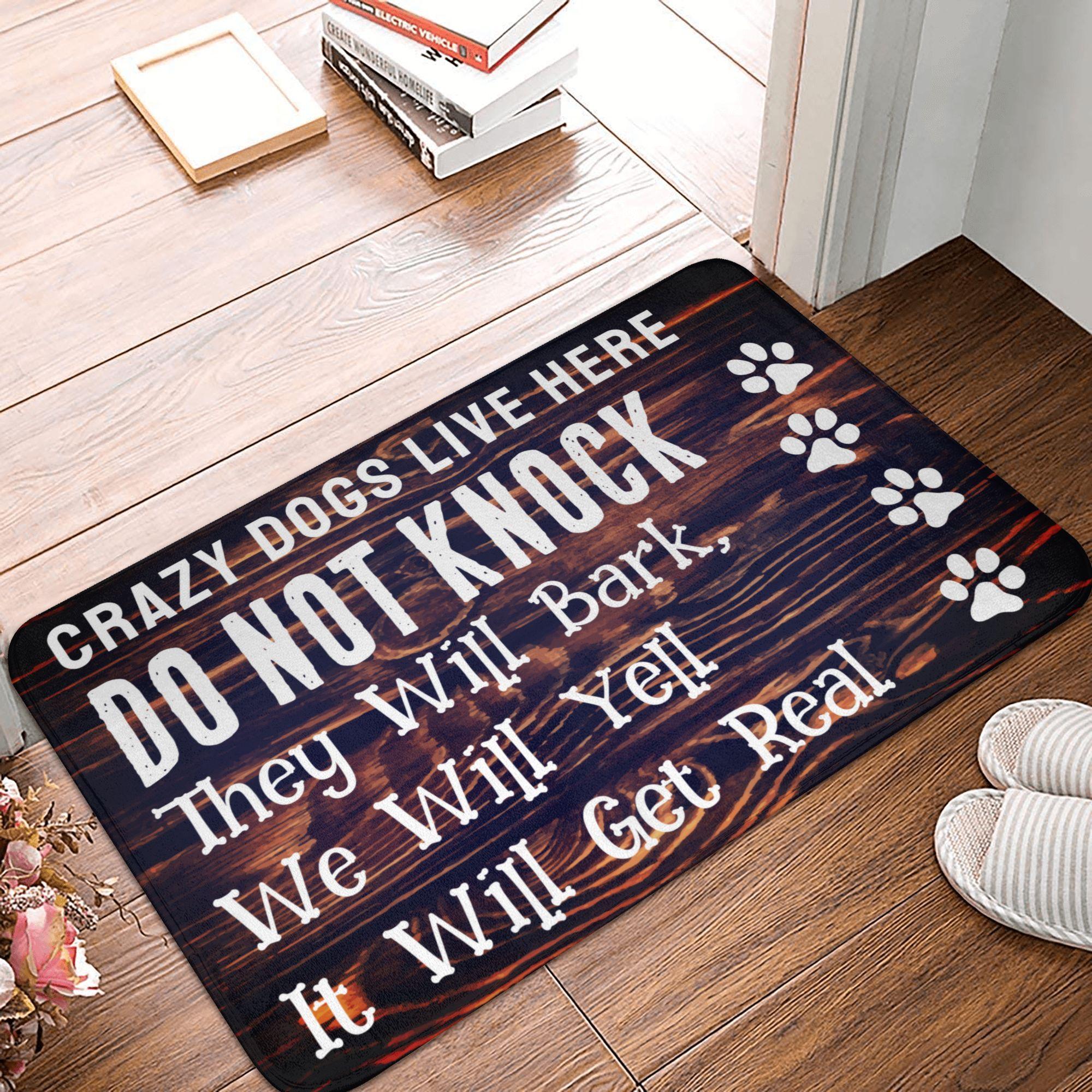 

Home Is Where The Dog Is Doormat Non-Slip Entrance Kitchen Bathroom Door Floor Mats Garden Carpet Rug 40cmx60cm