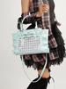Jan étoile Ita Bag with Heart, Ribbon, and Pearl Design, Feminine Handbag for Women, Large Capacity Shoulder Bag, Transparent School Bag, Clear,