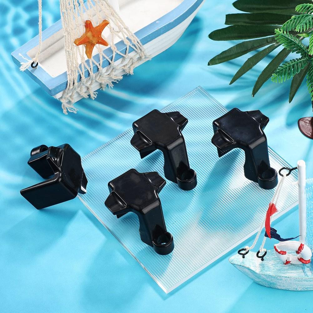 Boat Bumper Clips, Boat Fender Clips For Docking, Boat Square Rail Fender Hangers, 8 Pcs Black-A87Q чёрный