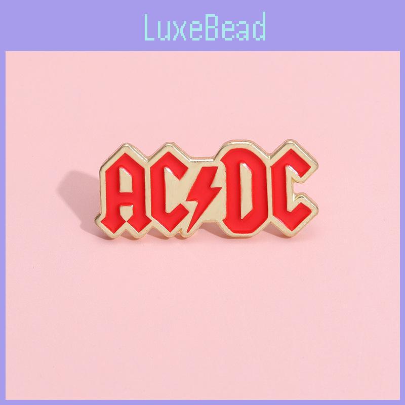 Acdc Fashionable Rock Band Pin Chic Geometric Letter Design Ideal Gift All For