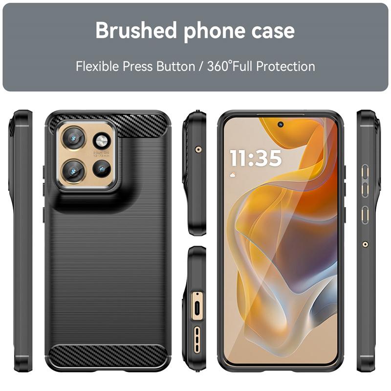 For Moto Edge 50 Neo Case Cover Moto Edge 50 Neo Capas Carbon Fiber Bumper Back Shockproof TPU Soft Fundas Motorola Edge 50 Neo