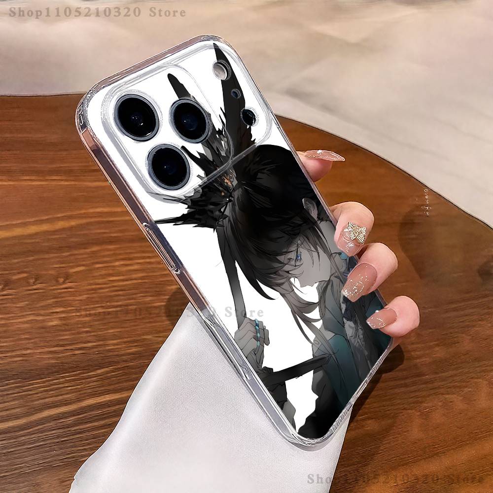 Custodia per Telefono Arknights Endfield Per iPhone 17,16,15,14,13,12,11 Pro,Max,Plus,XR,Mini,E Trasparente Copertura Totale Morbida