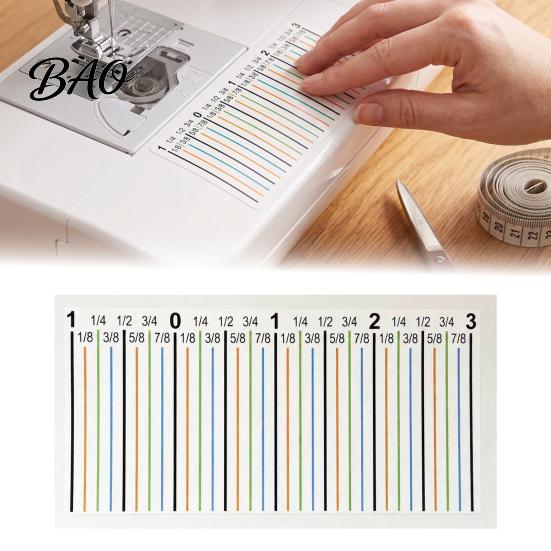 Adhesive Seam Guide Tape Allowance Sticker for Sewing Machine, Beginners Supplies with Scale Marks, Positioning Decal Accurate Stitching Quilting