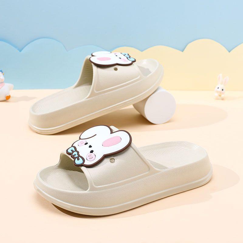 Pattern Charming Rabbit Childrens Slippers Versatile Eva Shoes For Seasons All