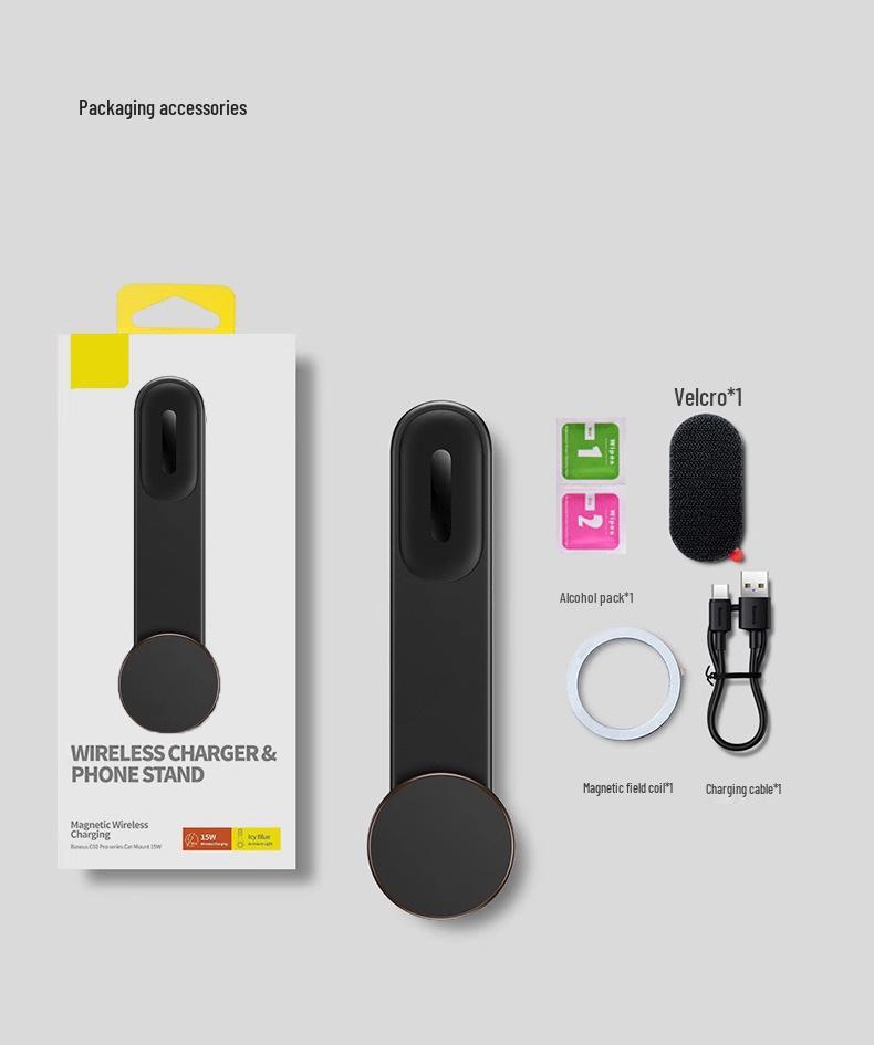 15W Faltbare MagSafe Kabellose Autohalterung mit Magnetischer Armaturenbrett-Navigation