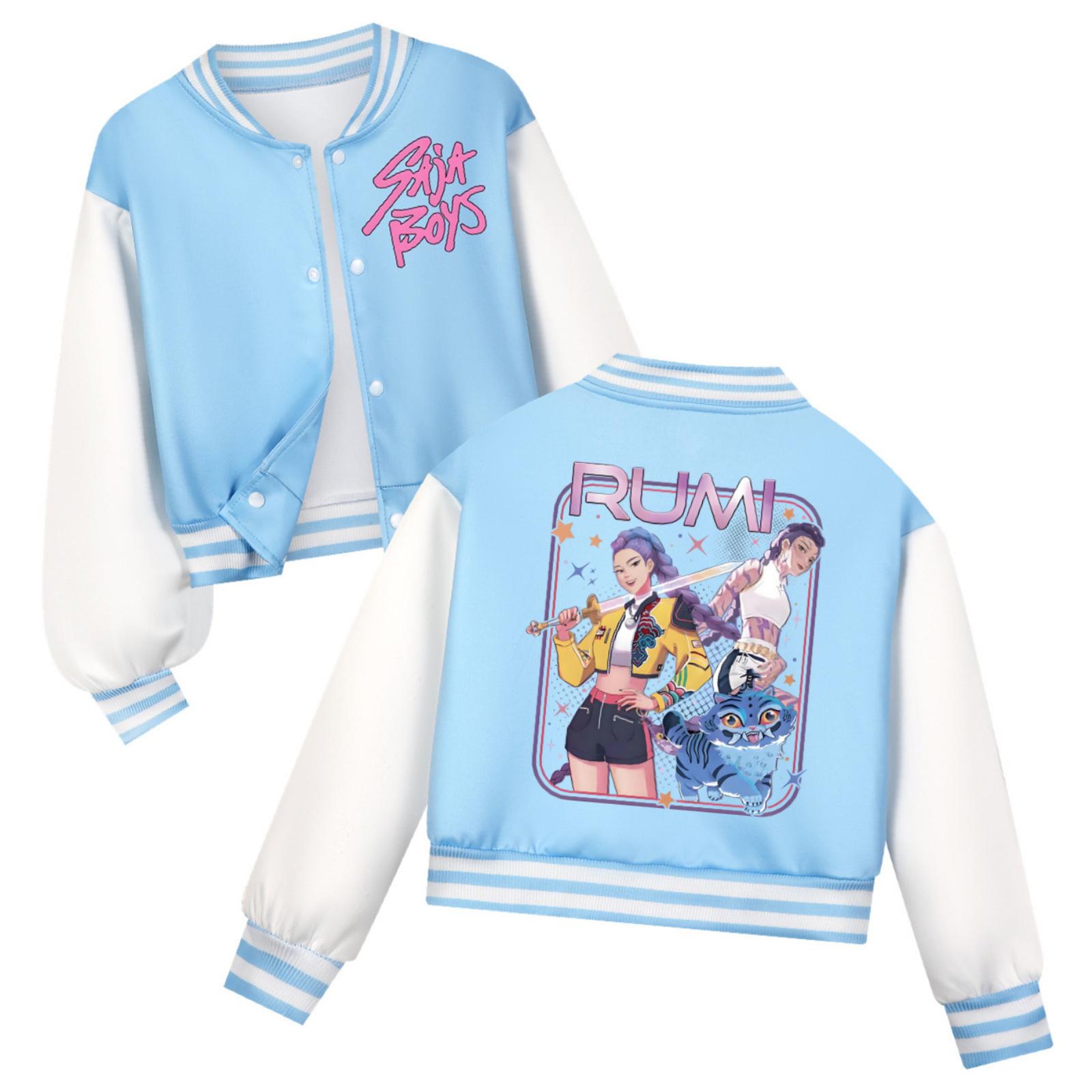 

Children s Fashion Casual Long Sleeve Hooded Witch Group Printed Jacket 160