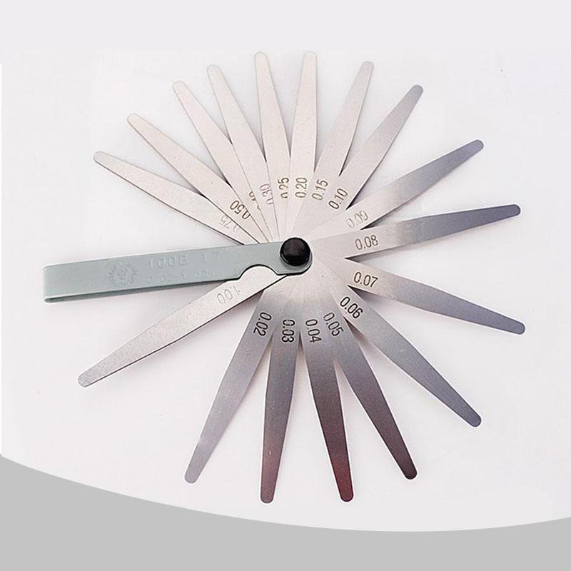 Feeler Gauge 17 Blades Metric Gap Filler 0.02-1.00mm Gage Measurment Tool For Engine Valve Adjustment Engine Valve Parts 7