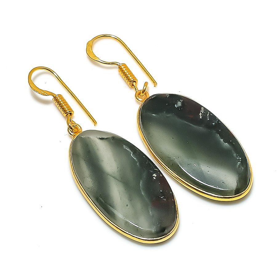 Boulder Opal Gemstone 925 Solid Sterling Silver Jewelry Earring 1.85" GK-5791