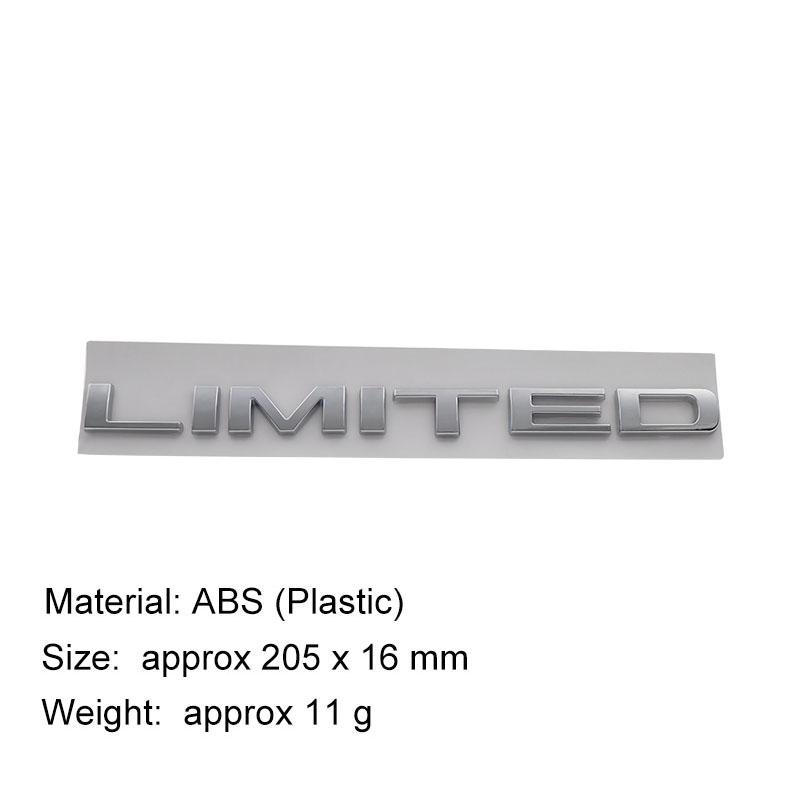 3D Premium ABS LIMITED Letters Sticker Achterbumper Badge Auto Achterklep Embleem Accessoires Buitendecoratie