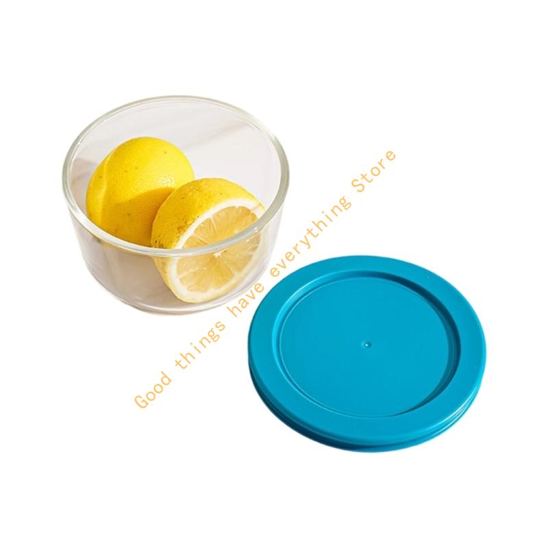 High Temperatures Resistant Glass Container Microwave Safe Clear for Visibilities Leak Proof Seal Stackable 55KF