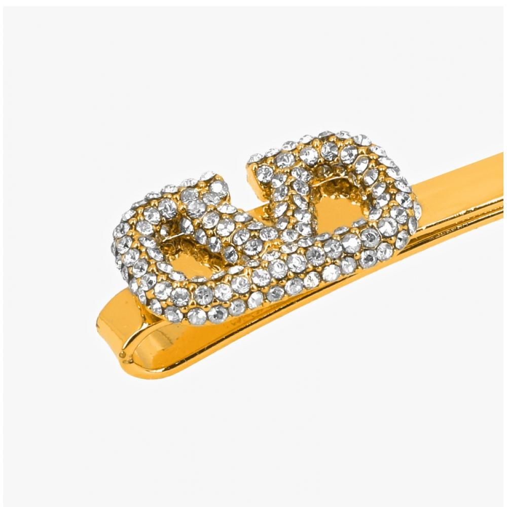 Valentino GaraVani V Logo Crystal Hair Clip j0V50 Ycw Mh5